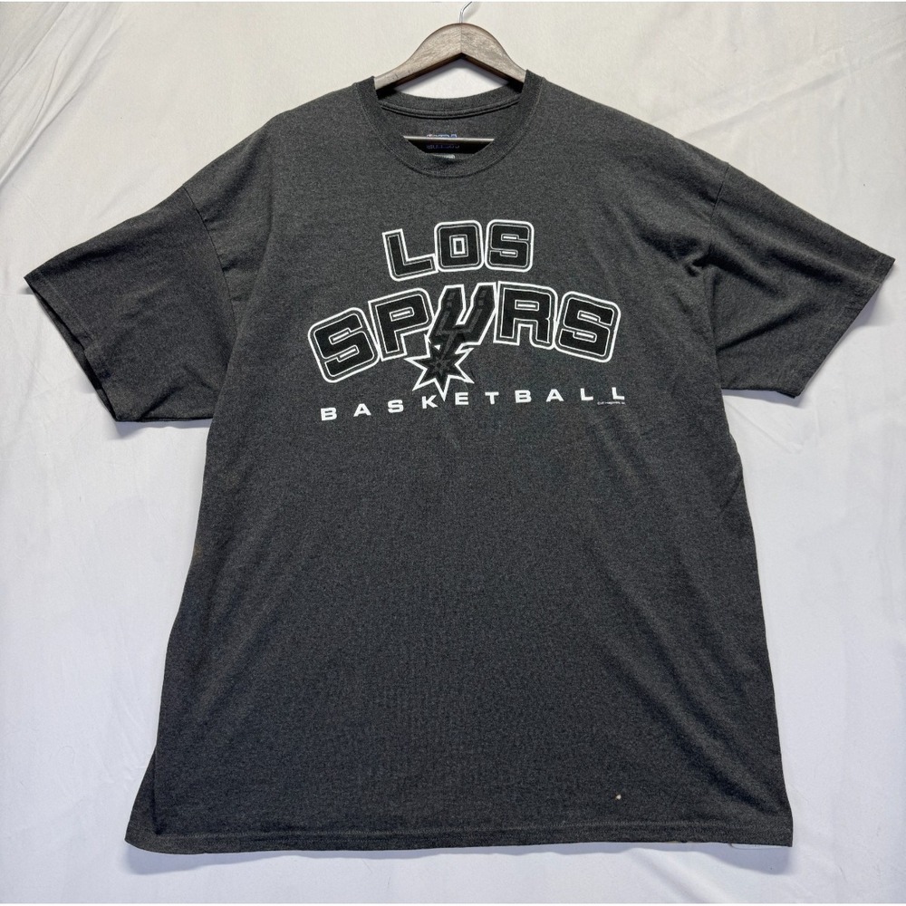 San Antonio Spurs T Shirt Mens XL Heather Gray Basketball NBA Graphic‎ Los Spurs